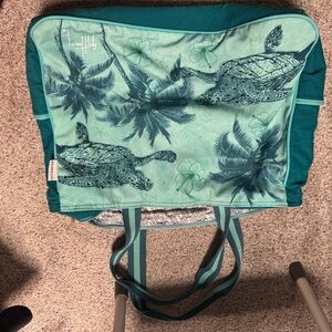 Guy Harvey Aqua Turtle and Palm Tote